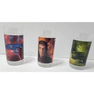 Set of 3 Burger King Star Trek Into The Darkness Glasses Collectible